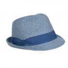 SEEBERGER | Chapeau de paille trilby pour femme avec ruban gros-grain bleu clair