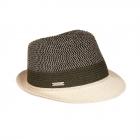 SEEBERGER | Chapeau de paille femme Trilby � rayures noir_1