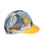 SEEBERGER | Casquette d'�t� pour femme avec tissu fleuri et bordure en paille beige