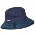 SEEBERGER | Chapeau bob avec bord en paille bleu