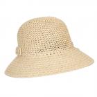 SEEBERGER | Chapeau Cloche Femme en Paille Papier Crochet nature