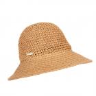 SEEBERGER | Chapeau Cloche Femme en Paille Papier Crochet rouge-brun