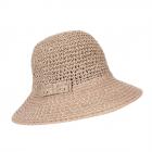 SEEBERGER | Chapeau Cloche Femme en Paille Papier Crochet boue