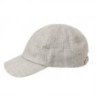 SEEBERGER | casquette en coton et lin gris clair