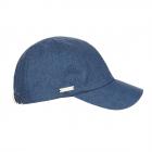 SEEBERGER | casquette en coton et lin bleu