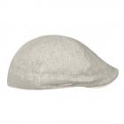 SEEBERGER | Casquette plate unisexe en coton-lin gris clair