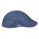 SEEBERGER | Casquette plate unisexe en coton-lin bleu