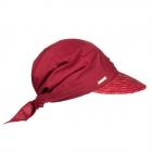 SEEBERGER | Casquette de paille pour femme avec bordure de paille et t�te en tissu pour une casquett rouge