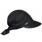 SEEBERGER | Casquette de paille pour femme avec bordure de paille et t�te en tissu pour une casquett noir
