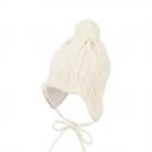 STERNTALER | Bonnet pompon enfant en tricot 100% coton � nouer nature