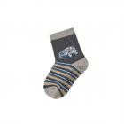 STERNTALER | Chaussettes enfant en coton runabout carreaux motif voiture gris clair