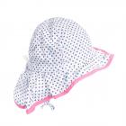 Sterntaler  | Casquette fille avec prot�ge-nuque et attache blanc