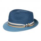 STETSON | Chapeau trilby Toyo bicolore protection UV 40+ bleu
