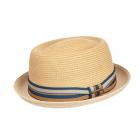 STETSON | Pork Pie Chapeau de paille pour homme beige