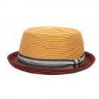 STETSON | Pork Pie Chapeau de paille pour homme rouge