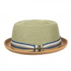 STETSON | Pork Pie Chapeau de paille pour homme vert