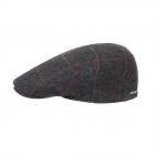 STETSON | Casquette plate classique pour homme avec un motif � chevrons gris
