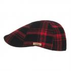 STETSON | Bonnet Texas Shadow Plaid 6 pi�ces en laine vierge rouge
