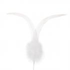 Plumes de coq blanches 2 pi�ces avec duvet 2e qualit� blanc