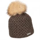 NORTON | Strickm�tze mit Lurex u. F.Bommel marron clair