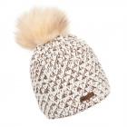 NORTON | Strickm�tze mit Lurex u. F.Bommel blanc