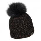 NORTON | Strickm�tze mit Lurex u. F.Bommel noir