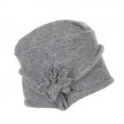 MAYSER | Bonnet femme Chelsea avec application de fleurs en 100% laine vierge gris