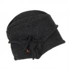 MAYSER | Bonnet femme Chelsea avec application de fleurs en 100% laine vierge anthracite