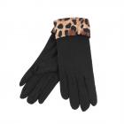 FASHION | Gant tricot� pour femme avec manchette � imprim� animal original