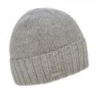 SEEBERGER | Bonnet en cachemire avec revers gris clair