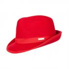 SEEBERGER | Chapeau trilby en feutre de laine pour femme rouge fonc�