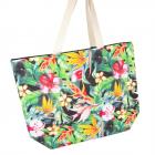 FASCHION | Sac avec imprim� tropical 52x16x38 noir