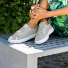GIESSWEIN | Merino Wool KNIT Baskets pour femme gris clair