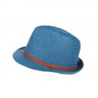MAXIMO | Chapeau de paille pour gar�on Trilby bleu clair