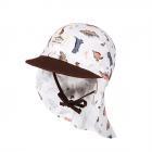 MAXIMO | Boy Casquette � visi�re avec prot�ge-nuque et lien � nouer blanc