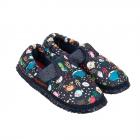 GIESSWEIN | filles pantoufles coton mod�le Alzenau motif monde marin bleu fonc�
