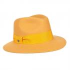 FASHION | Chapeau femme fedora unicolore jaune