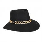 FASHION | Chapeau femme Fedora avec cha�ne or