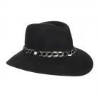 FASHION | Chapeau femme Fedora avec cha�ne argent
