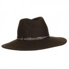 FASHION | Chapeau femme Fedora � bord tachet� brun fonc�