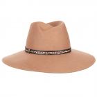 FASHION | Chapeau femme Fedora � bord tachet� camel
