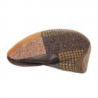 ALFONSO D'ESTE | Casquette plate patchwork inserti pelle original