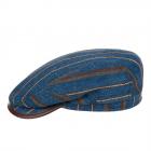 STETSON | Casquette pilote homme � rayures lin bleu