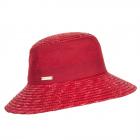 SEEBERGER | Wheat Braid Bucket with Fabric Insert rouge