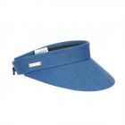 SEEBERGER | Visi�re femme tissu chambray bleu fonc�