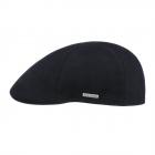 STETSON | Casquette plate homme Texas Soft 100% coton bleu