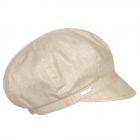 SEEBERGER | Casquette gavroche femme coton lin nature