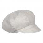 SEEBERGER | Casquette gavroche femme coton lin gris clair