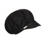 SEEBERGER | Casquette gavroche femme coton lin noir