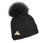 NORTON | Bonnet tricot� avec pompon noir